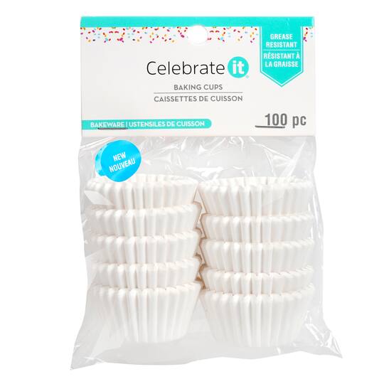 12 Packs: 100 ct. (1,200 total) White Baking Cups by Celebrate It®